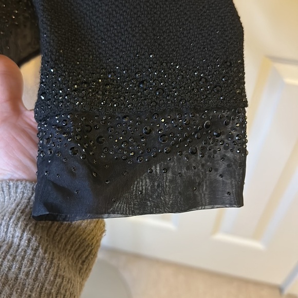 St. John Beaded Organza Trimmed Boucle Jacket Sz12 NWOT - Picture 11 of 15